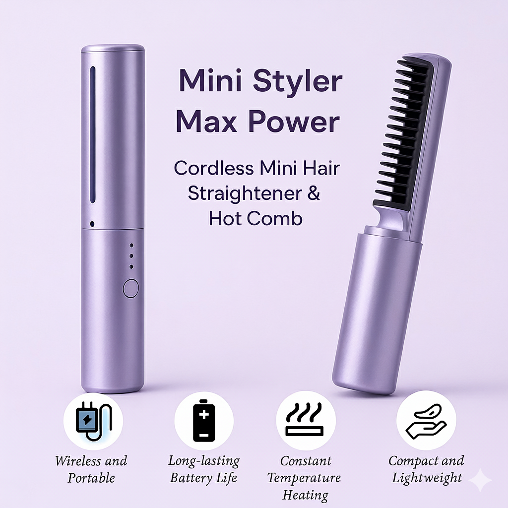 Cordless|Rechargeable|MiniHairStraightener