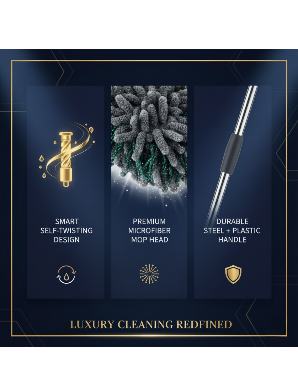 Self-twisting Water Rotating Mop